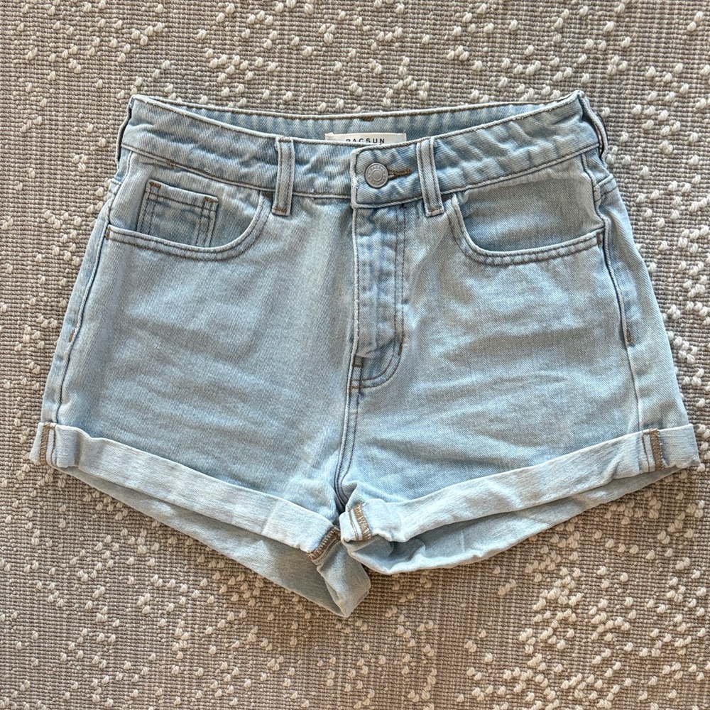 Pacsun Light Wash Denim Women Shorts